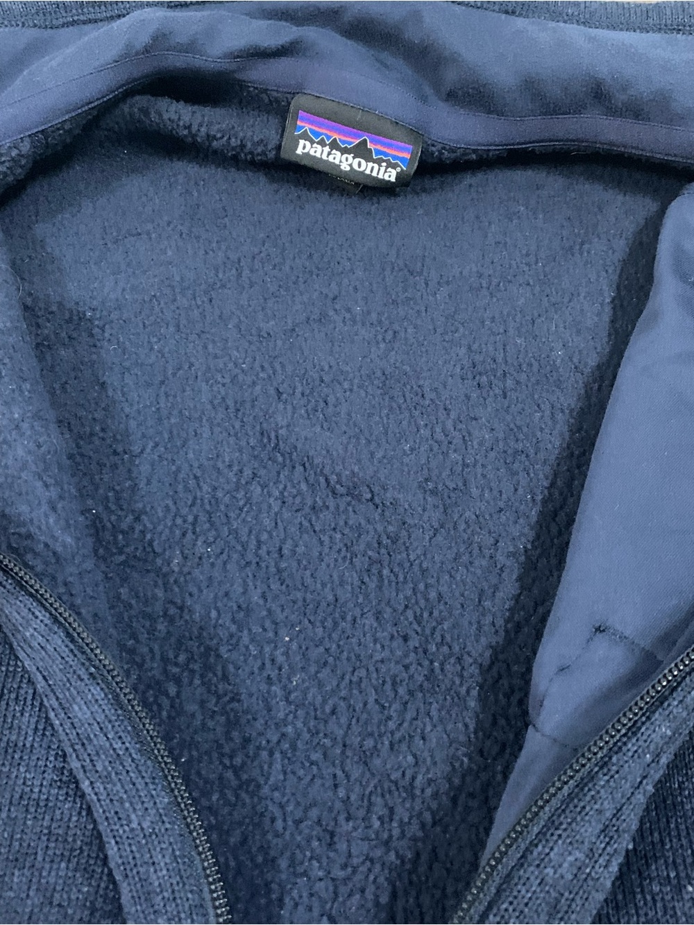 Patagonia Navy Blue Knit Patch Vest with Multicolor Logo - Picture 6 of 8